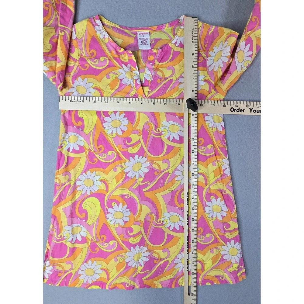 Vintage Gymboree Girls Swim Coverup Size 6 Sunshine Daydream 2004 Floral Mod 70s